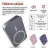 B0551GY | Powerbanka EMOS WI 1046 | Li-Po akumulátor 10000 mAh | PD 20 W + Wireless 15 W nabíjení | šedá