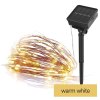 D3ZW01 | LED nano řetěz se solárním panelem a dobíjením | délka 12 m | 120x LED |  | venkovní i vnitřní | časovač | TEPLÁ BÍLÁ