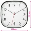 TFA 60.3076.01 | Tiché nástěnné QUARTZ hodiny | rozměr 279 x 279 mm | černá