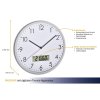 TFA 60.3048.02 | Analogové nástěnné hodiny s digitálním teploměrem a vlhkoměrem | 302 mm | BÍLÁ