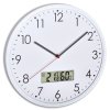 TFA 60.3048.02 | Analogové nástěnné hodiny s digitálním teploměrem a vlhkoměrem | 302 mm | BÍLÁ
