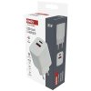 Emos V02G20 | Univerzální napájecí 2x USB adaptér GaN do sítě, PD 20W max.