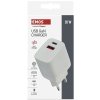 Emos V02G20 | Univerzální napájecí 2x USB adaptér GaN do sítě, PD 20W max.