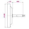 Teploměr do udírny do 200°C, prům. 100 m, stonek 400 mm