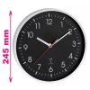 TFA 60.3550.20 | Analogové nástěnné hodiny řízené radiovým signálem DCF-77 | 245 mm | BÍLÁ-ČERNÁ