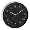 TFA 60.3550.20 | Analogové nástěnné hodiny řízené radiovým signálem DCF-77 | 245 mm | BÍLÁ-ČERNÁ