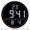 TFA 60.4002.01 | LED digitální nástěnné nebo stolní hodiny 🕙| průměr 255 mm | černá