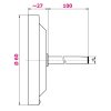 Teploměr do udírny do 260°C, prům. 60 m, stonek 100 mm