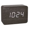 TFA 60.2549.01 | Digitální budík DCF CLOCCO v dřevěném designu - černý