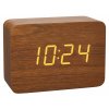 TFA 60.2549.08 | Digitální budík DCF CLOCCO v dřevěném designu - hnědý