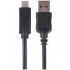 USB kabel 3.0 A/M - USB 3.1 C/M 1m černý, Quick charge | SM7021BL