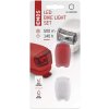 Silikonová LED svítilna na kolo, SET přední + zadní | P3921
