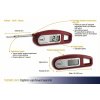 TFA 30.1047.05 | HACCP Vpichovací digitální teploměr | -40 až +250 °C | IP65 | sklopný | červený