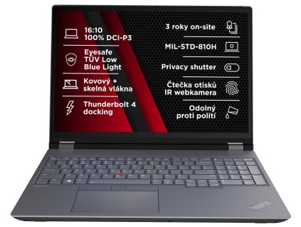 Lenovo ThinkPad P/P16 Gen 2/i7-14700HX/16"/QHD/32GB/1TB SSD/RTX 2000A/W11P/Black/3R PR1-21FA004SCK