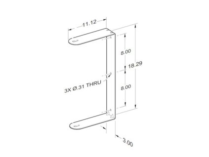 UBKT50 U Bracket White EAW