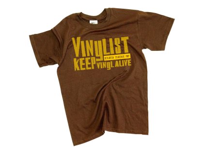 DMC Tričko Vinylist (brown) M
