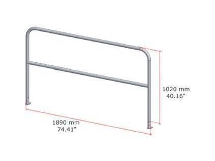 MILOS X-stage zábradlí 200 cm
