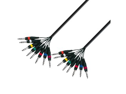 Adam Hall Kabel 8x2 Jack 6,3 3 5m