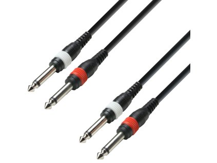 Adam Hall Kabel 2x2 Jack 6,3 2 3m plast