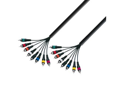 Adam Hall Kabel 2x8 RCA cinch plast 3m