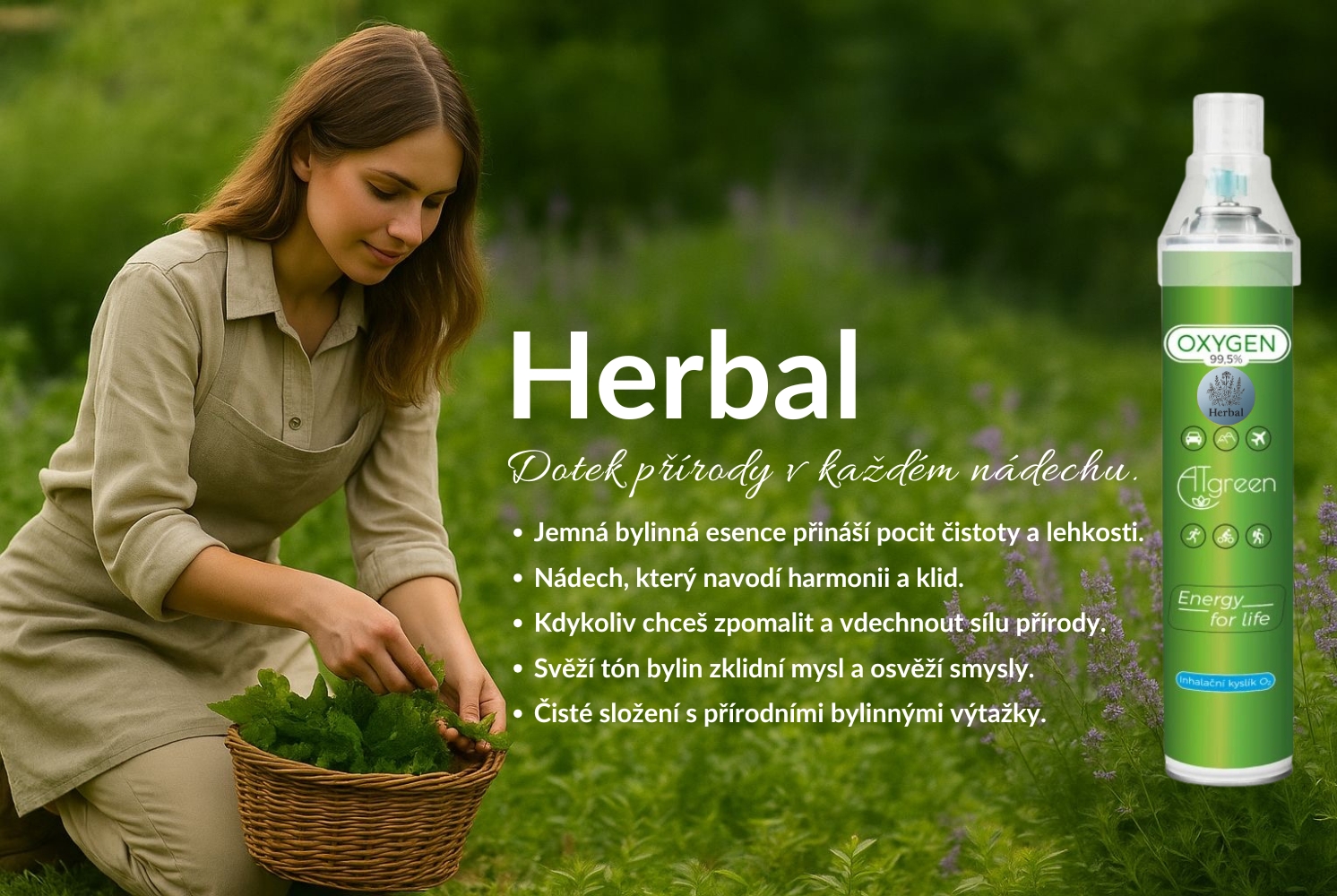 Bylinný inhalační kyslík Herbal