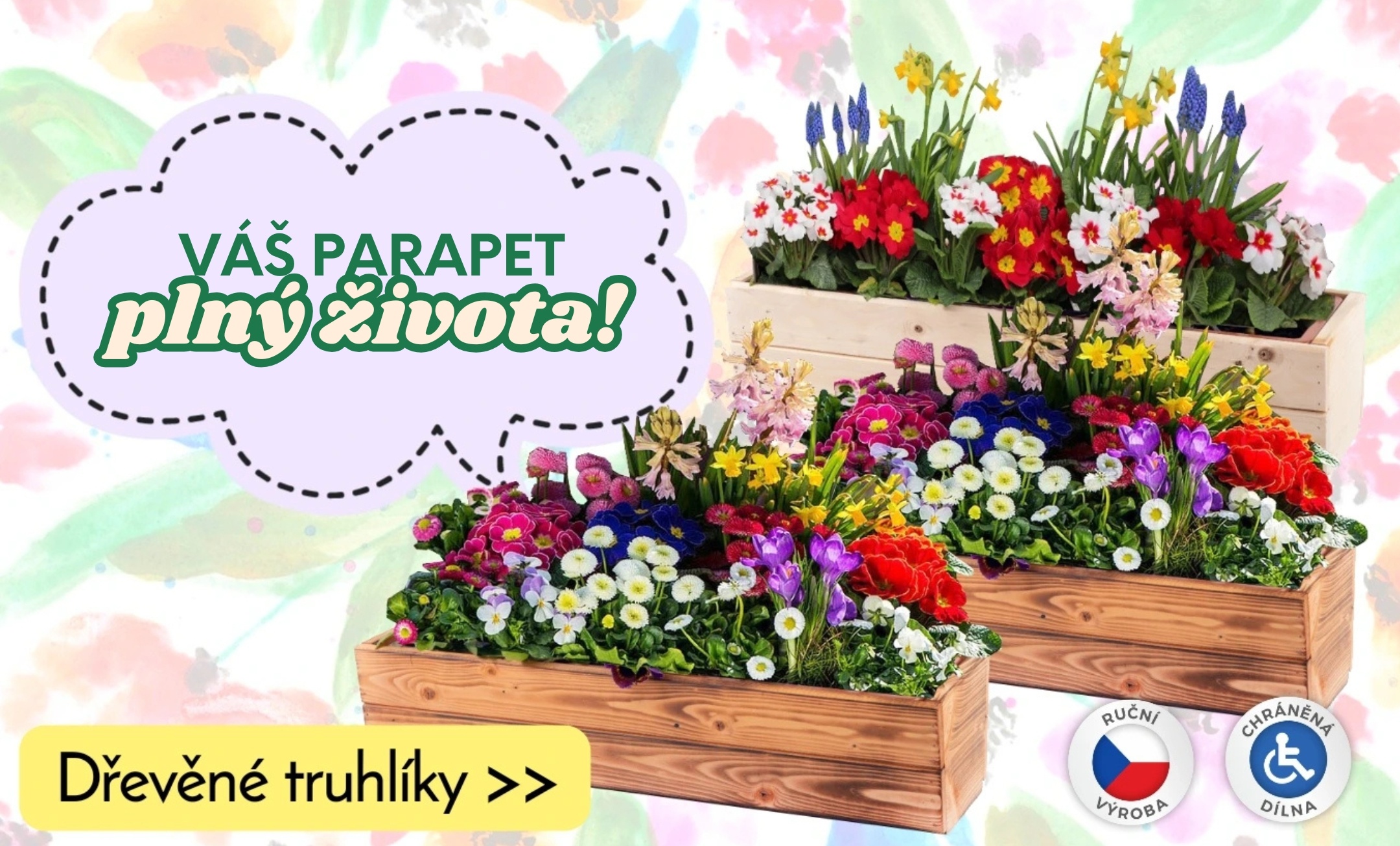 Dřevěné truhlíky se samozavlažovací vložkou