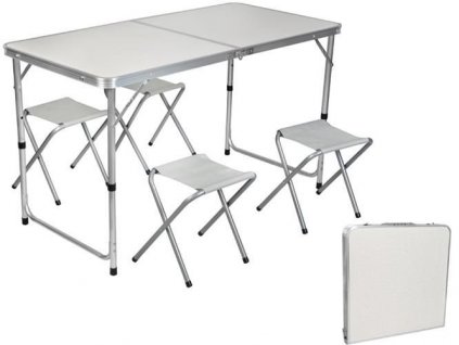 Kempingový stůl + 4 židle