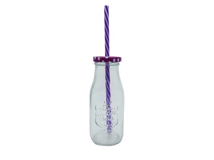12028 sklenice s brckem 300ml fialova