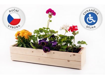 Dřevěný truhlík se samozavlažovací vložkou