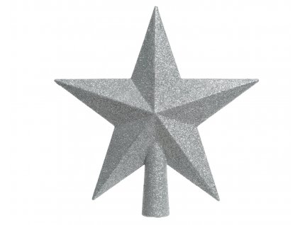 Vánoční špice hvězda stříbrná 19 cm