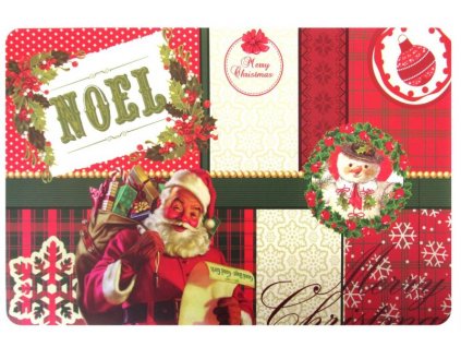 Prostírání vánoční 43x28 cm plast