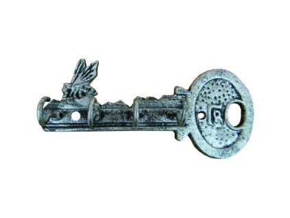 Věšák litinový, 4 háčky, 17x7x2,5 cm