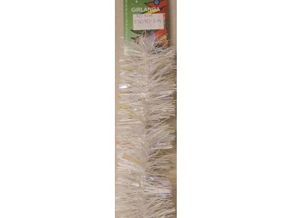 Řetěz vánoční 1,8 m / 7 cm bílý