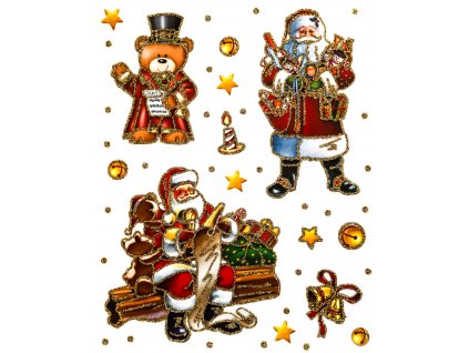 Samolepky na okno Santa Claus