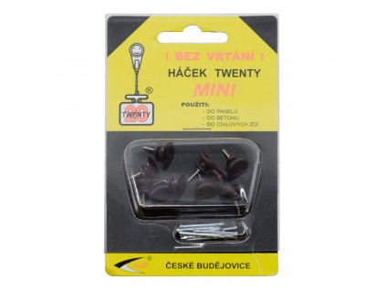 Háček Twenty mini hnědý M1 - 10 ks