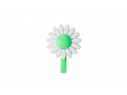Háček samolepící květina Margarette, bílá barva, 4ks v balení