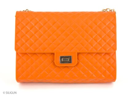 Crossbody silikonové psaníčko neonové oranžové II. jakost