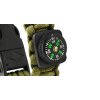 Náramek na přežití s kompasem zelený