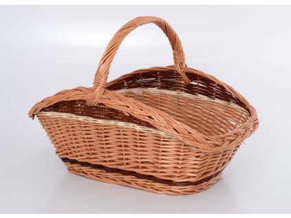 Koš na dřevo proutěný B027