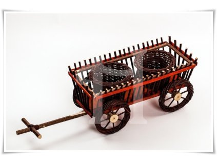 Květináč proutěný 030 | Vozík