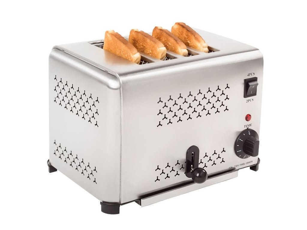 Nerezový toaster na 4 toasty