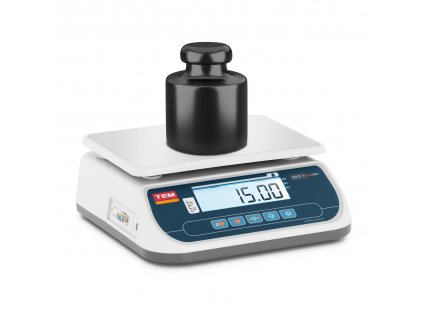 Stolní váha - cejchovaná - 15 kg / 5 g - dva LCD displeje