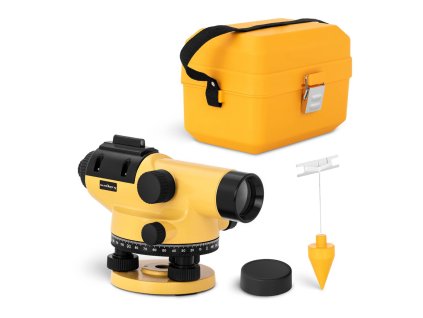 Nivelační přístroj - zvětšení 32x - objektiv 38 mm - odchylka 1 mm - magnetický kompenzátor - hliník