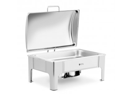 Chafing dish - GN 1/1 - Royal Catering - 8,5 l - 2 x palivový článek - polkulatý