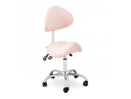 Sedlová židle PHYSA MANNHEIM POWDER PINK - růžová, stříbrná - výškově nastavitelné opěradlo a sedadlo