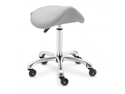 Sedlová židle - 570–750 mm - 150 kg - světle šedá