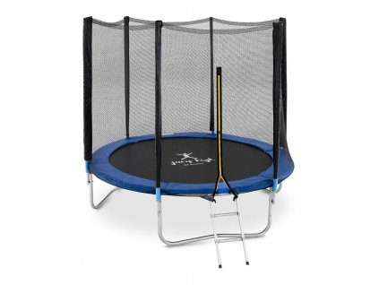 Záhradní trampolína – O 244 x 180 cm – 80 kg – síťovina – černá/modrá