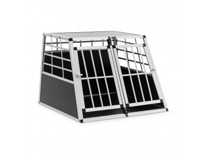 Přepravní box pro psa - hliník - sešikmený tvar - 85 x 95 x 69 cm