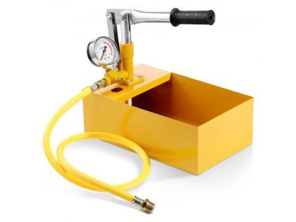 Hydrostatická testovací pumpa , max. 25 bar/362 PSI, jednoventilová sada hydraulického ručního zkoušeče tlaku vody s vodní nádrží o objemu 1,4 gal, 3 stopová hadice s 1/2palcovým externím závitovým konektorem pro potrubí
