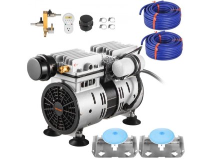 Provzdušňovač jezírka Jezerní provzdušňovací sada 3/4 HP s 2x100' trubicemi 2x10" difuzory